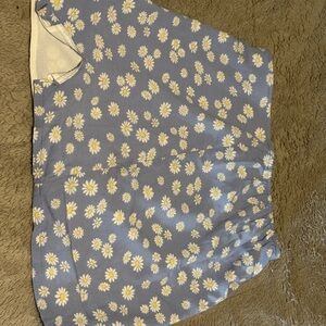 Floral Blue and Yellow Skirt